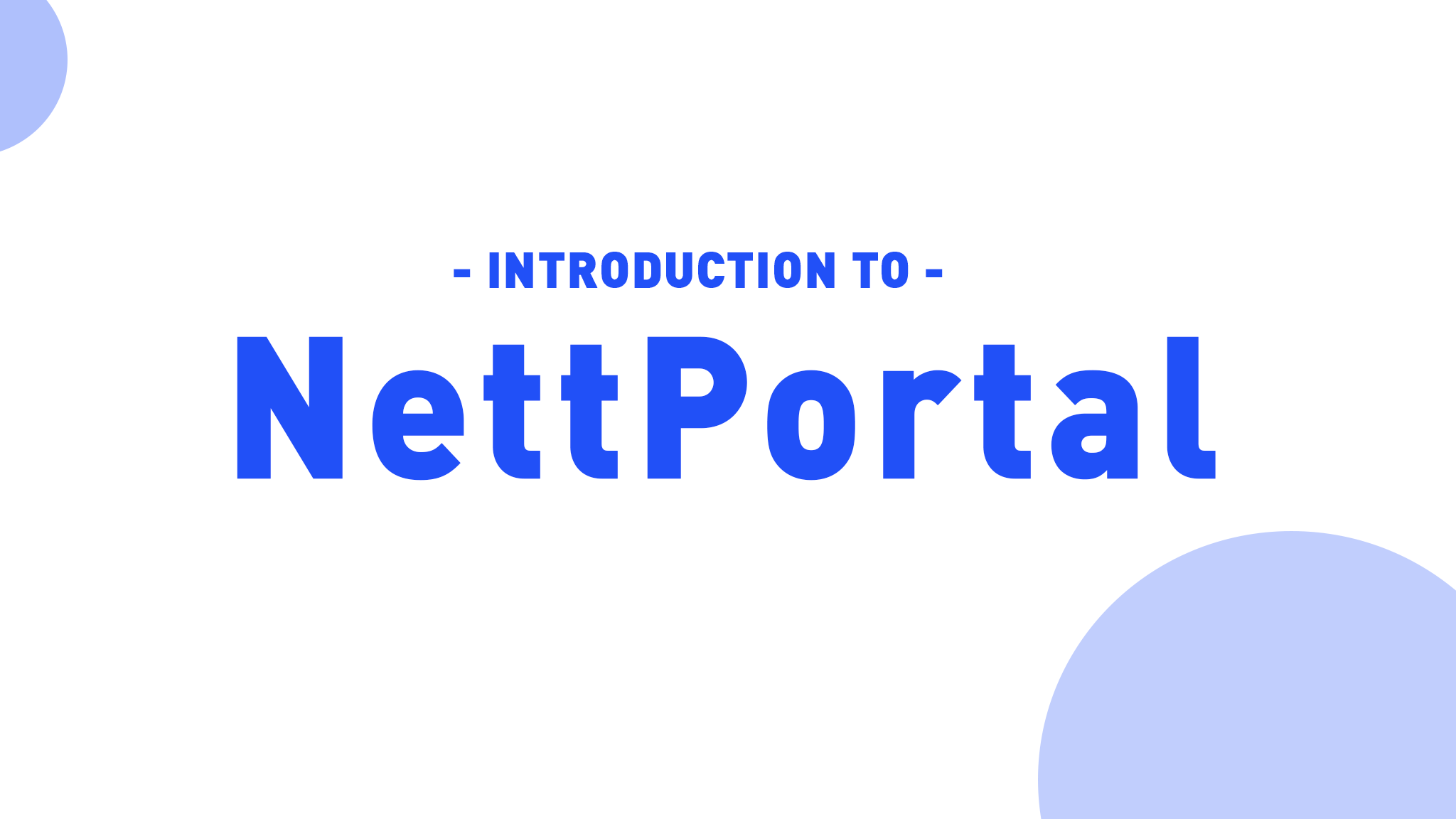 Watch NettPortal Demo Video