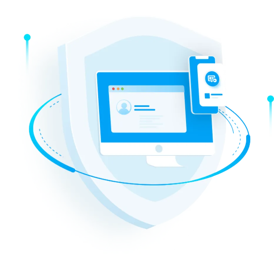 Branded ISP portal on desktop and phone